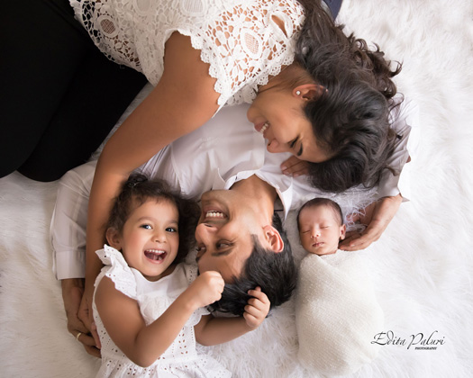 Family of 4 - newborn photo shoot in Pune