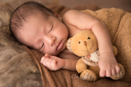 baby boy with teddy bear picture