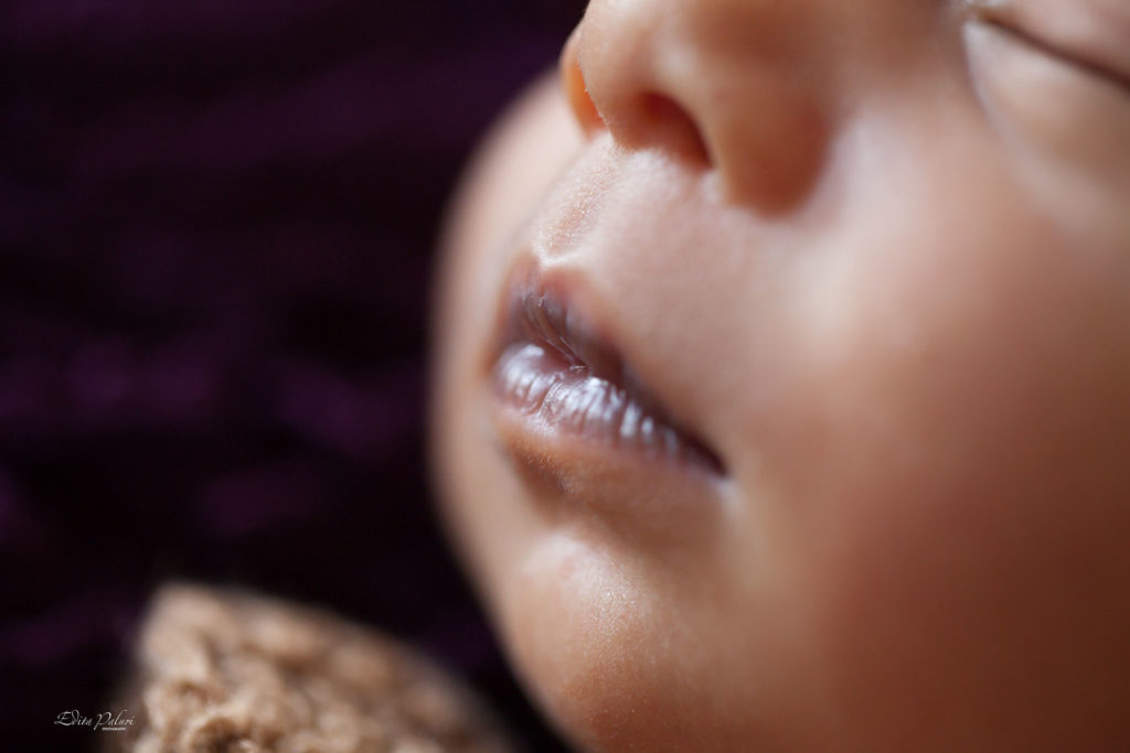 Newborn lips - macro photo