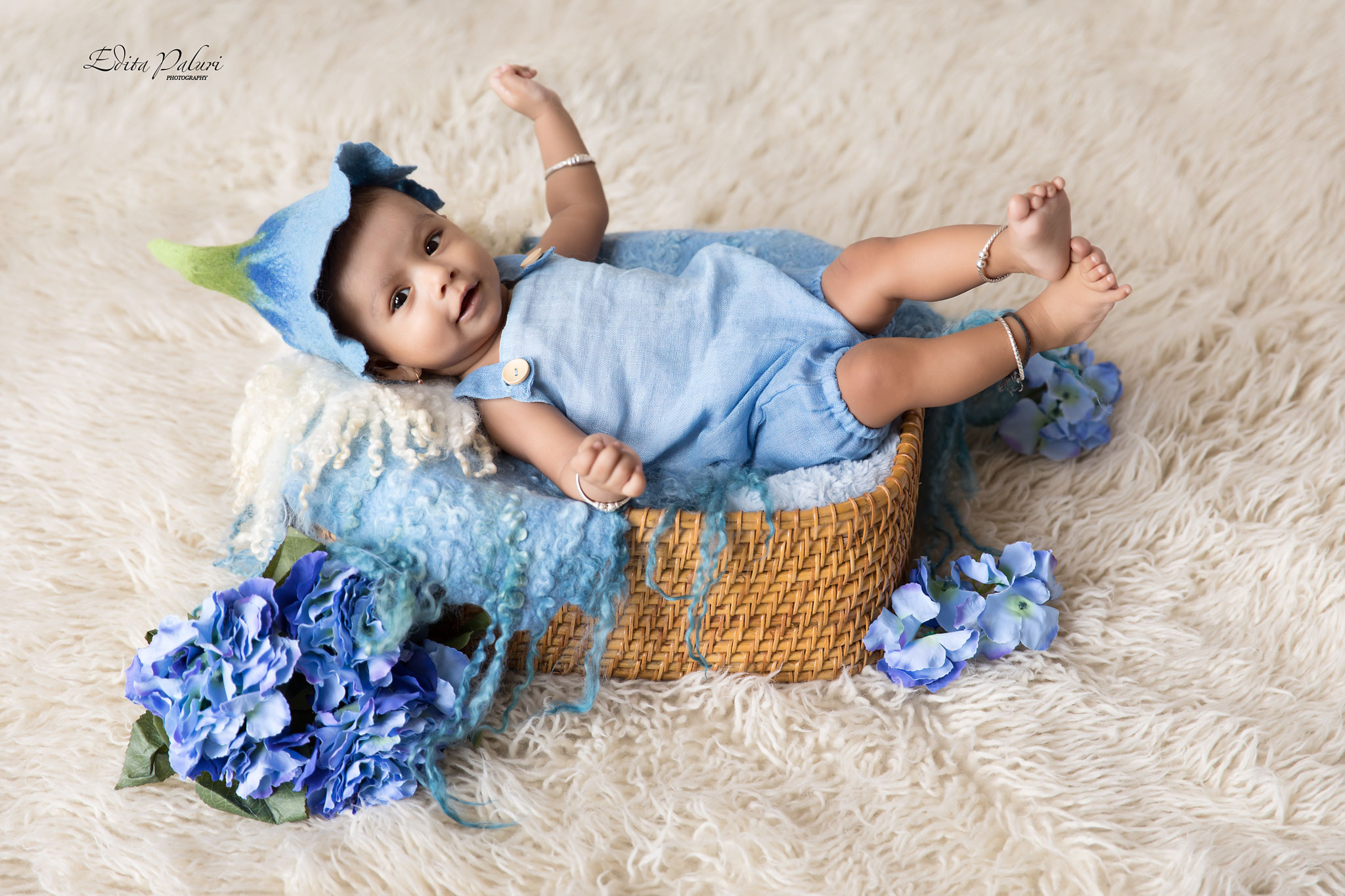 basket for baby shoot