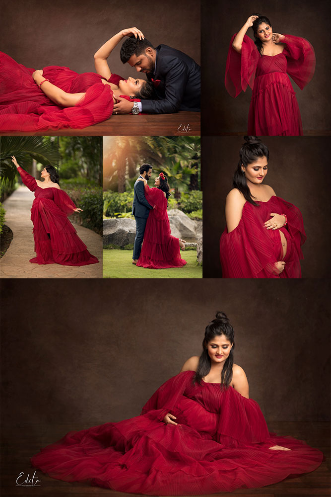 Maternity dress maroon color for rent in India, Pune