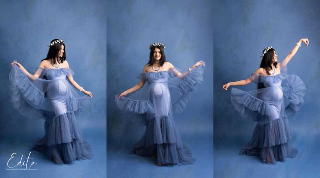 Maternity gowns available at our photo studio | Edita Photography | Pune