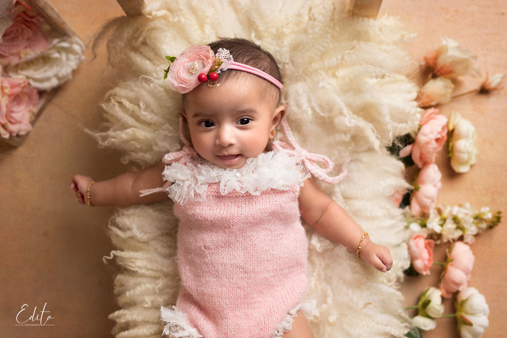 3 month baby girl photoshoot in Pune