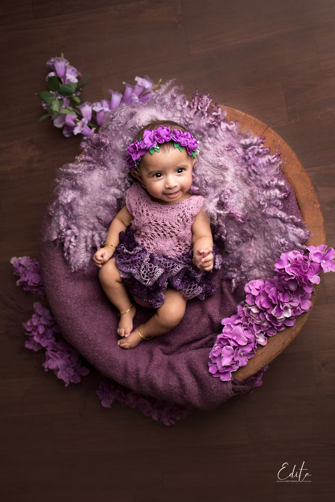 3 month baby girl photo session | Edita Photography | Pune