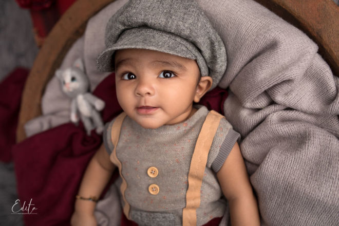 4 month baby boy gentleman with hat