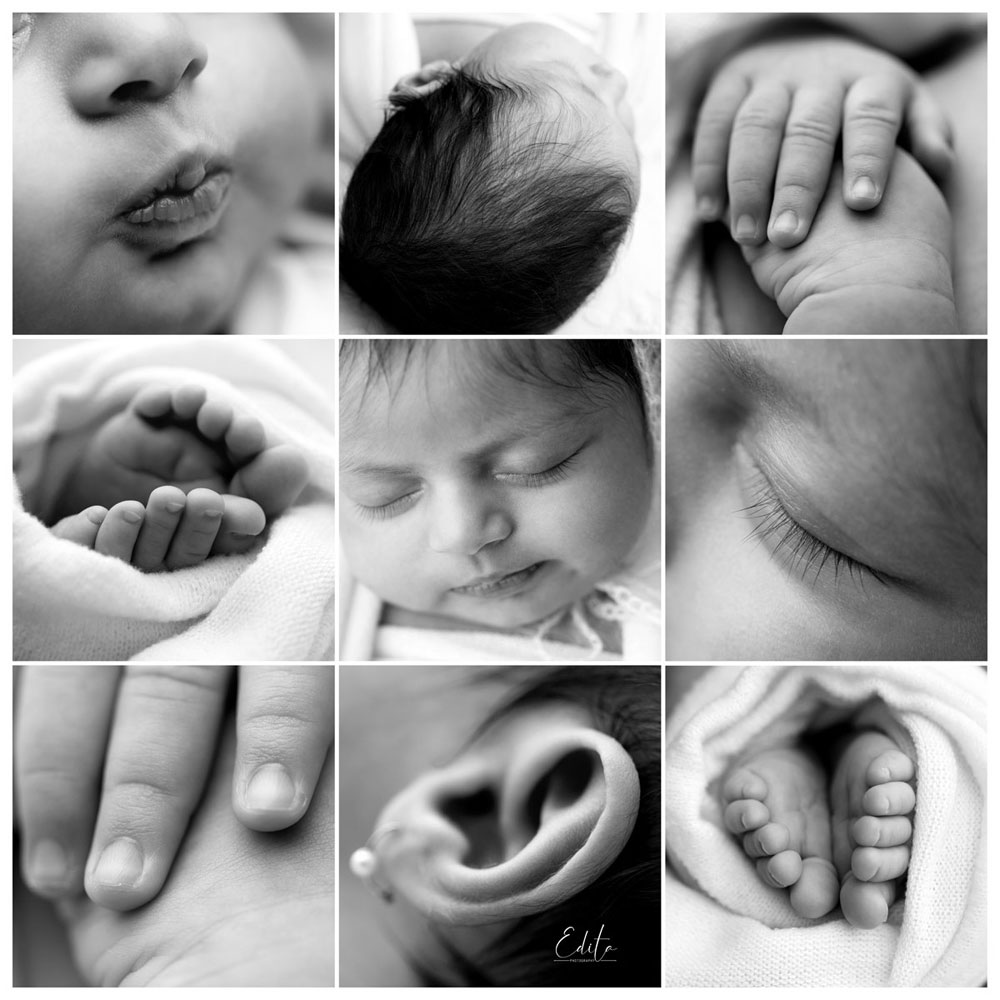 Savaniee Ravindrra baby girl tiny bits photos in black and white